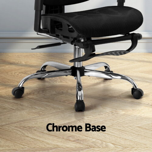 Artiss Ergonomic Office Chair Footrest Black - Image 5