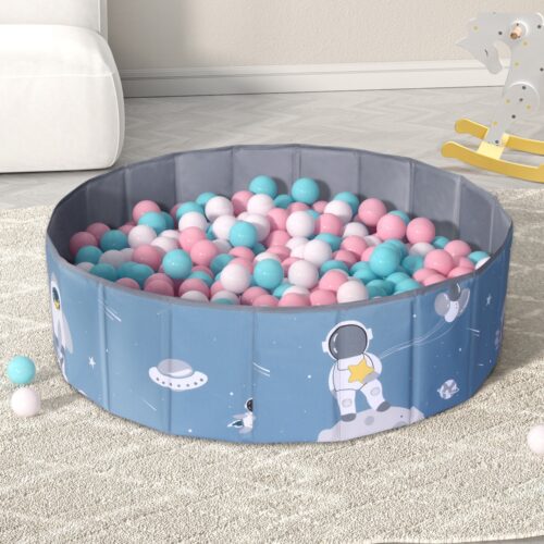 Keezi Kids Ball Pool Pit Toddler Play Foldable Child Playhouse Storage Bag Blue - Image 7