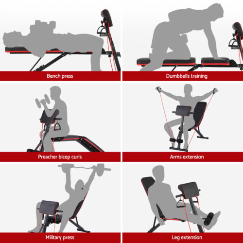 Everfit Weight Bench Adjustable Preacher Curl Bench Press Dumbbell Stool 260kg - Image 5