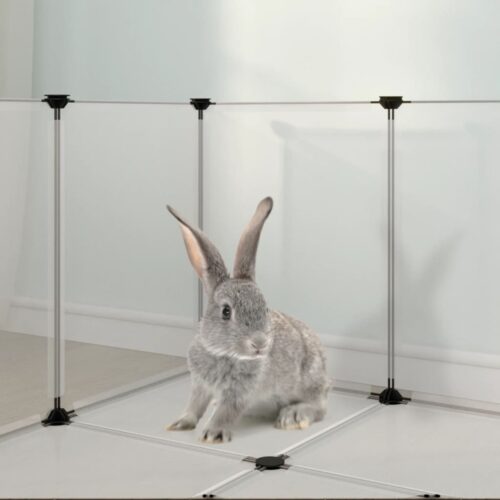 Small Animal Cage Transparent 144x74x46.5cm PP Steel - Image 6