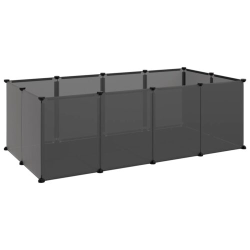 Small Animal Cage Black 144x74x46.5cm PP Steel - Image 2