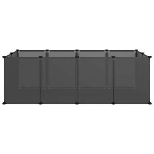 Small Animal Cage Black 144x74x46.5cm PP Steel - Image 3