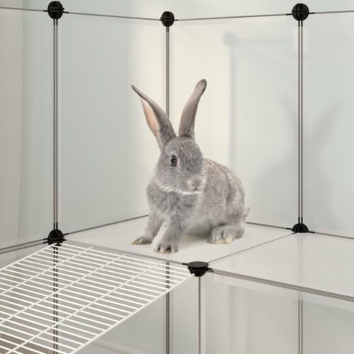 Small Animal Cage Transparent 142x74x93cm PP Steel - Image 7