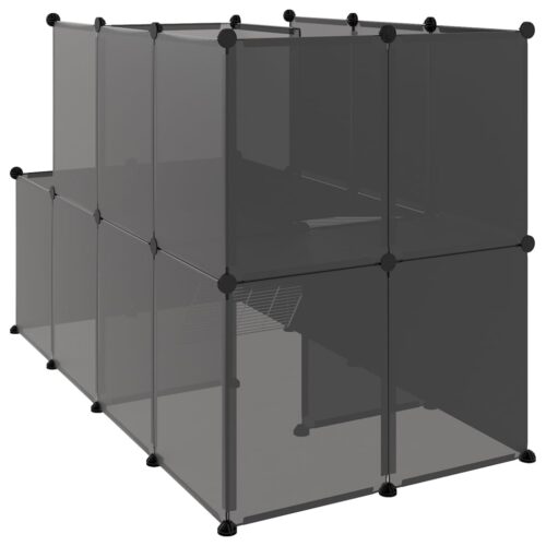 Small Animal Cage Black 142x74x93cm PP Steel - Image 5