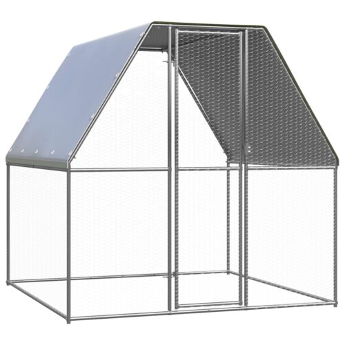 Chicken Cage Silver Grey 2x2x2mGalvanised Steel