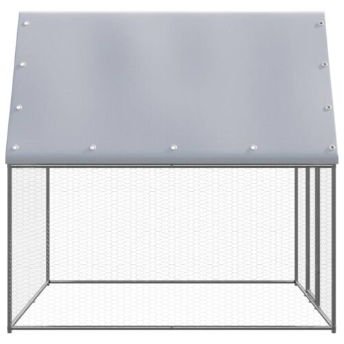 Chicken Cage Silver Grey 2x2x2mGalvanised Steel - Image 3