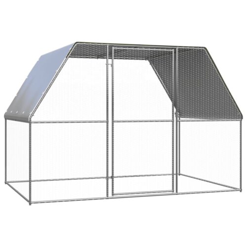 Chicken Cage Silver Grey 3x2x2mGalvanised Steel