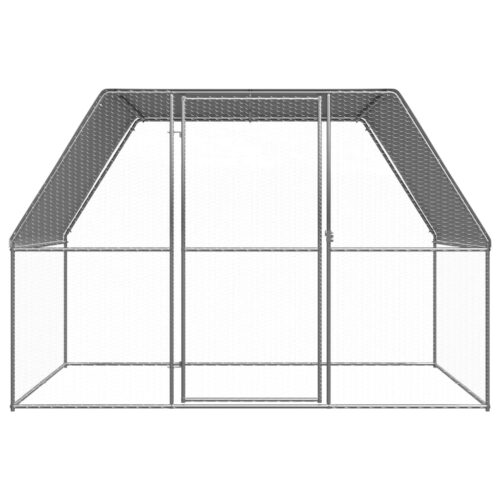Chicken Cage Silver Grey 3x2x2mGalvanised Steel - Image 2