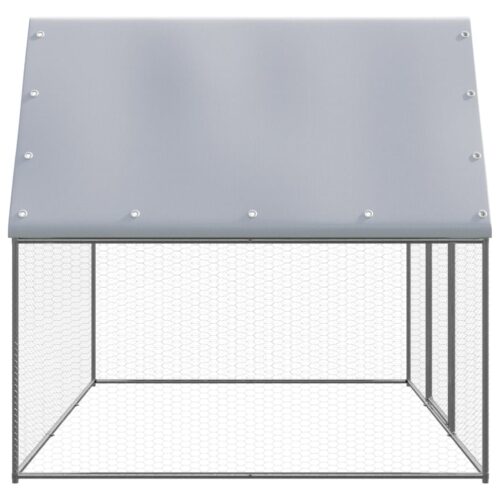 Chicken Cage Silver Grey 3x2x2mGalvanised Steel - Image 3