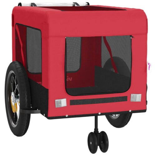 Pet Bike Trailer Red Black Oxford Fabric Iron - Image 6