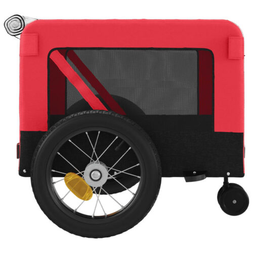 Pet Bike Trailer Red Black Oxford Fabric Iron - Image 8