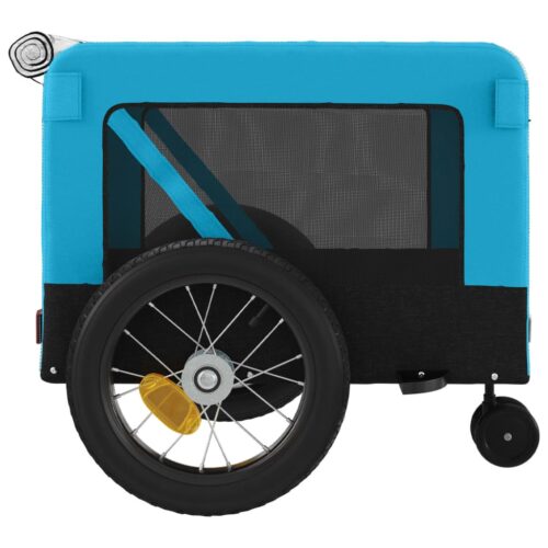Pet Bike Trailer Blue Black Oxford Fabric Iron - Image 7