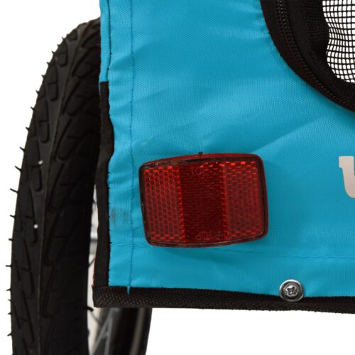 Pet Bike Trailer Blue Black Oxford Fabric Iron - Image 10