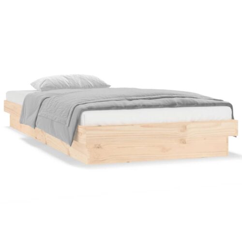 LED Bed Frame 90x190cm Solid Wood - Image 4