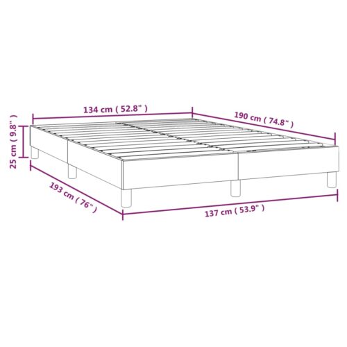 Bed Frame Dark Grey Double Fabric - Image 8