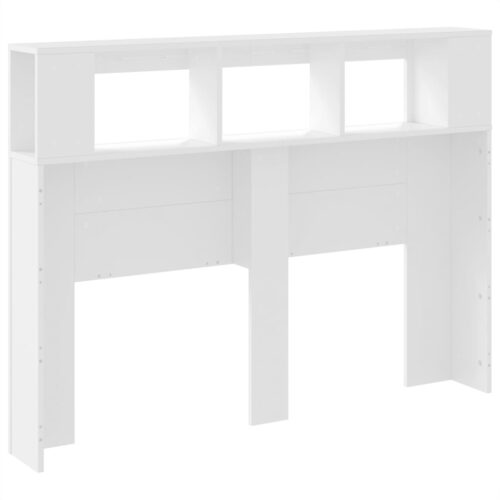 LED Headboard White 140cm Engineered Wood - Image 8
