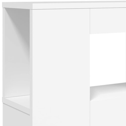 LED Headboard White 140cm Engineered Wood - Image 9