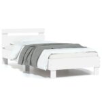 Bed Frame with Headboard White 90x190cm