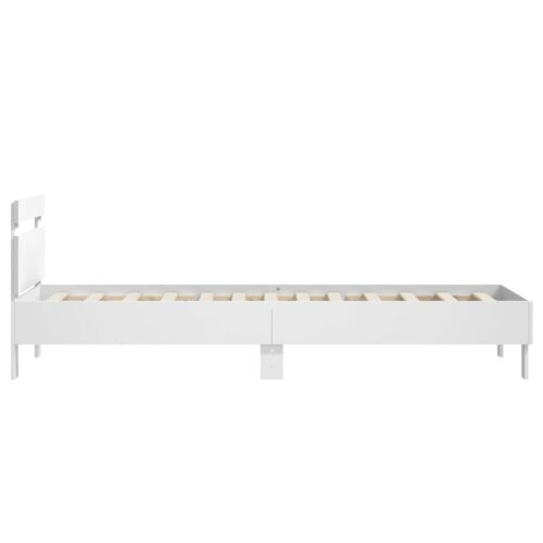 Bed Frame with Headboard White 90x190cm - Image 6