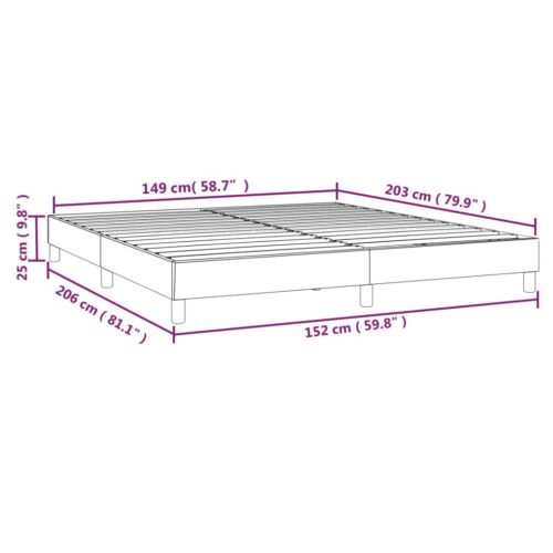 Bed Frame Dark Grey Queen Fabric - Image 8