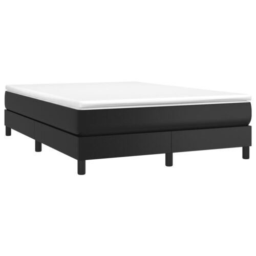Bed Frame Black Queen Faux Leather - Image 3