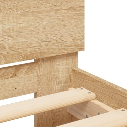 Bed Frame with Headboard Sonoma Oak 90x190cm - Image 8