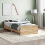 Bed Frame Sonoma Oak 90x190cm Engineered Wood