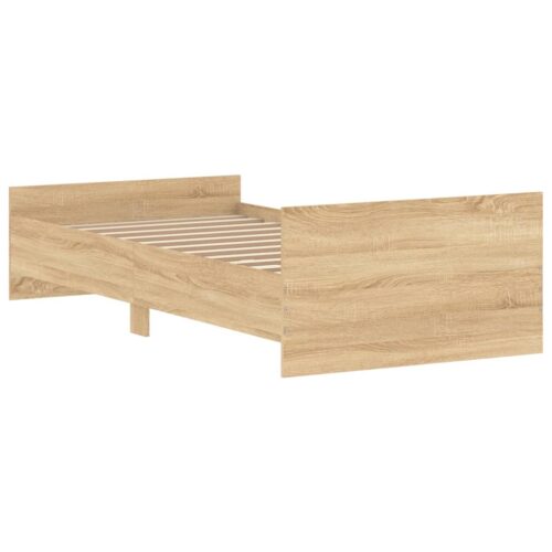 Bed Frame Sonoma Oak 90x190cm Engineered Wood - Image 6