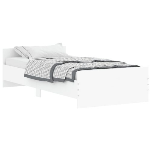 Bed Frame White 90x190cm Engineered Wood - Image 2