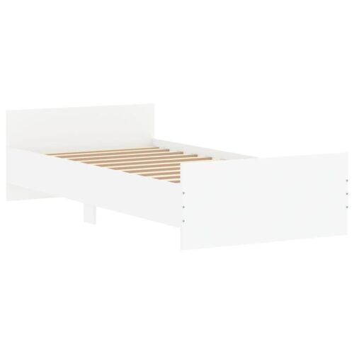 Bed Frame White 90x190cm Engineered Wood - Image 3