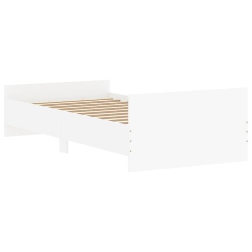 Bed Frame White 90x190cm Engineered Wood - Image 6
