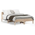 Bed Frame 135x190cm Solid Wood Pine