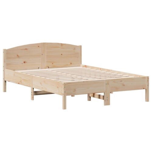 Bed Frame 135x190cm Solid Wood Pine - Image 2