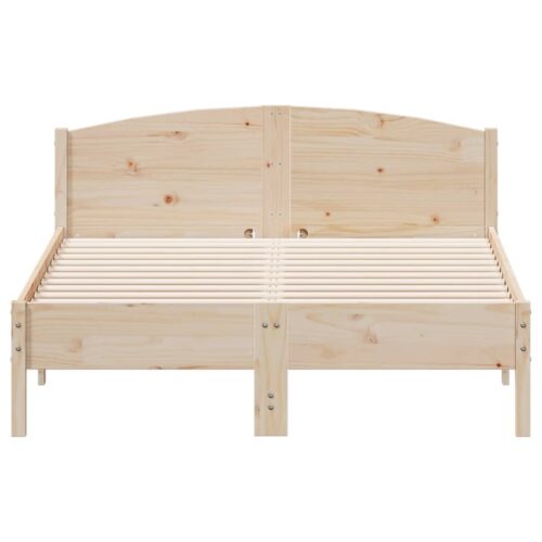 Bed Frame 135x190cm Solid Wood Pine - Image 4