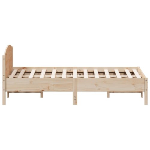 Bed Frame 135x190cm Solid Wood Pine - Image 5