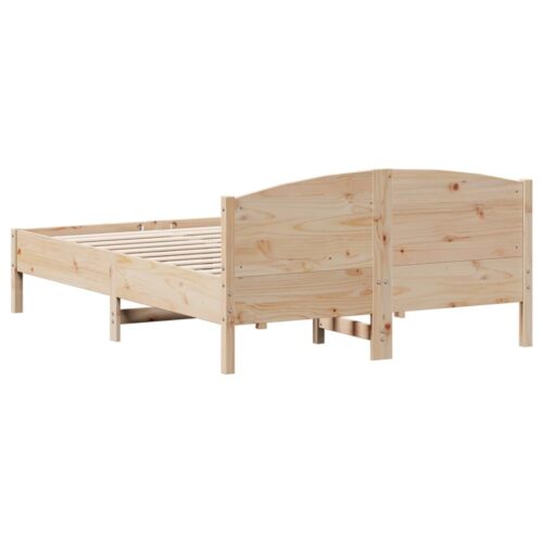 Bed Frame 135x190cm Solid Wood Pine - Image 6