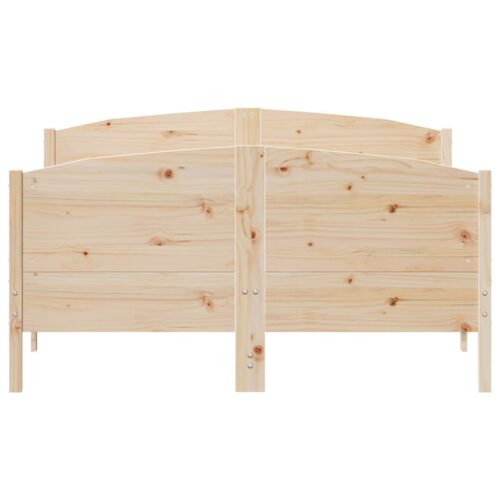 Bed Frame 135x190cm Solid Wood Pine - Image 4