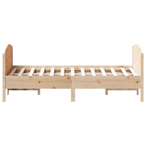 Bed Frame 135x190cm Solid Wood Pine - Image 5