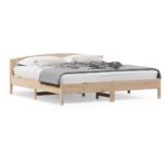 Bed Frame 183x203cm King Solid Wood Pine