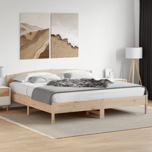 Bed Frame 183x203cm King Solid Wood Pine - Image 3