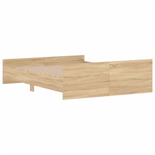 Bed Frame Sonoma Oak 150x200cm - Image 6