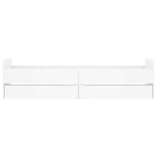 Bed Frame with Drawers White 90x190cm - Image 6