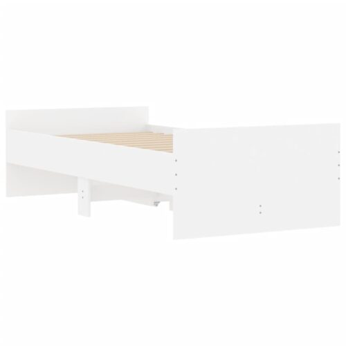 Bed Frame with Drawers White 90x190cm - Image 8