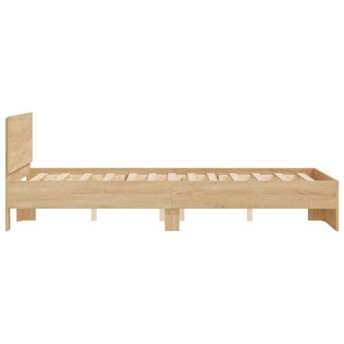 Bed Frame Sonoma Oak 135x190cm - Image 6