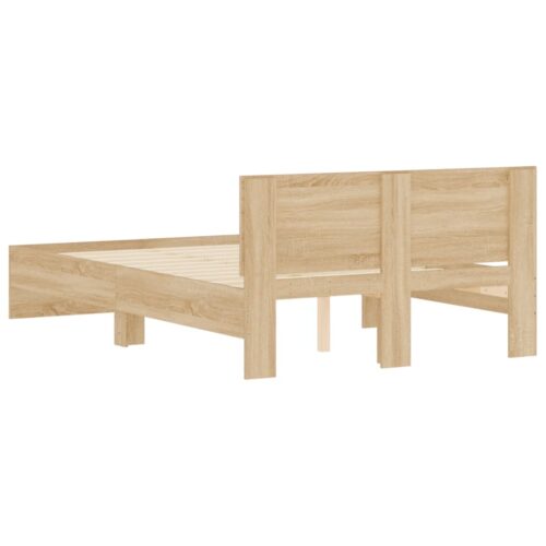 Bed Frame Sonoma Oak 135x190cm - Image 7