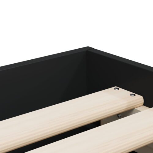 Bed Frame with Drawers Black 90x190cm - Image 9