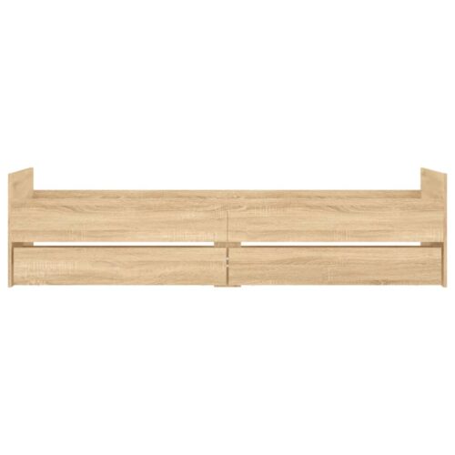Bed Frame with Drawers Sonoma Oak 90x190cm - Image 6