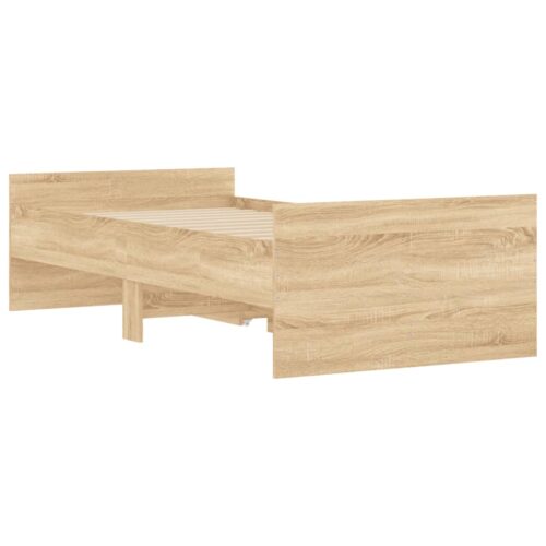 Bed Frame with Drawers Sonoma Oak 90x190cm - Image 8