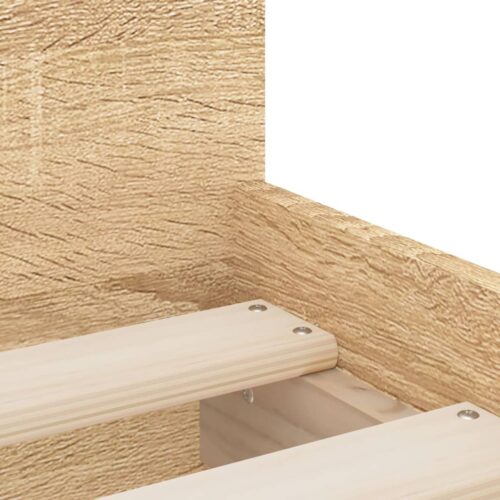Bed Frame with Drawers Sonoma Oak 90x190cm - Image 9