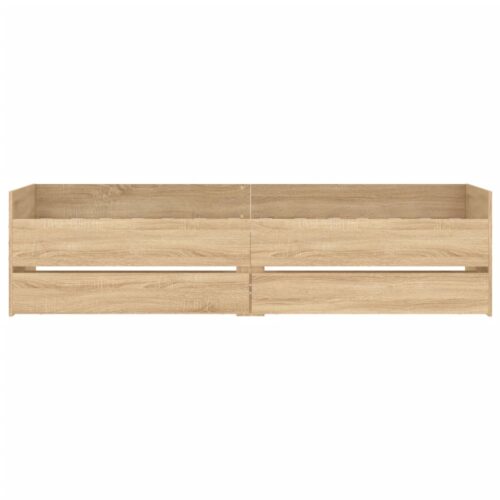 Bed Frame with Drawers Sonoma Oak 90x190cm - Image 6